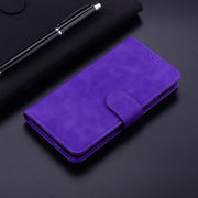 For Honor Magic6 Pro Skin Feel Pure Color Flip Leather Phone Case(Purple)