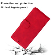 For Honor Magic6 Pro Skin Feel Pure Color Flip Leather Phone Case(Red)