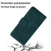 For Honor Magic6 Pro Skin Feel Pure Color Flip Leather Phone Case(Green)