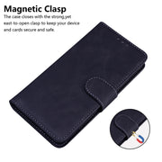 For Honor Magic6 Pro Skin Feel Pure Color Flip Leather Phone Case(Black)