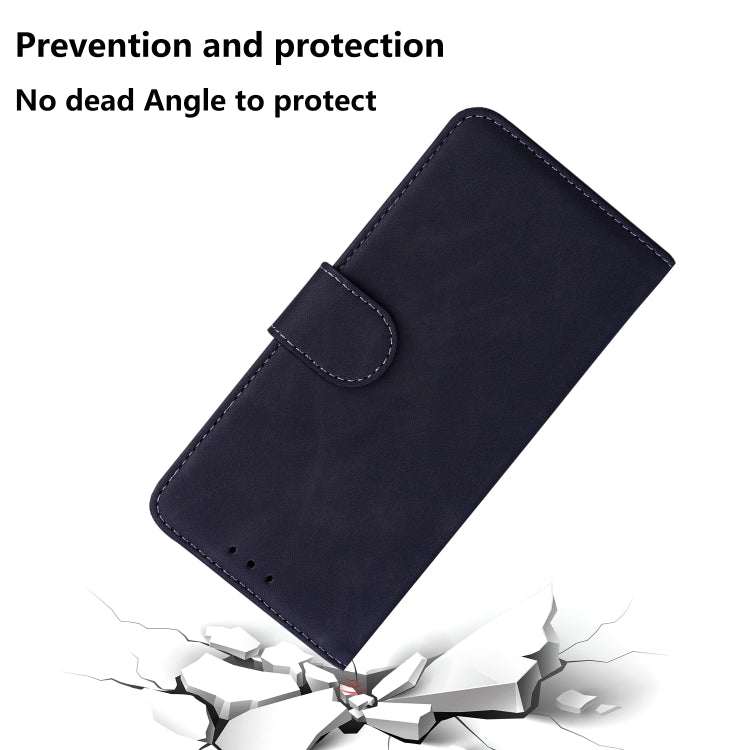 For Honor Magic6 Pro Skin Feel Pure Color Flip Leather Phone Case(Black)