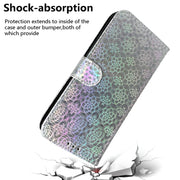 For Honor Magic6 Pro Colorful Magnetic Buckle Leather Phone Case(Silver)