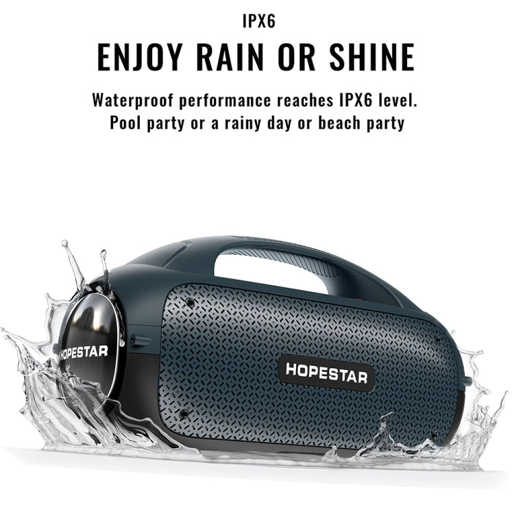HOPESTAR A50 80W IPX6 Water-resistant Portable Bluetooth Speaker Outdoor Subwoofer(Black)