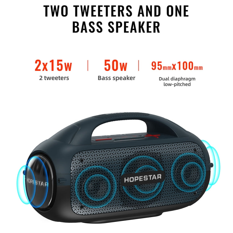 HOPESTAR A50 80W IPX6 Water-resistant Portable Bluetooth Speaker Outdoor Subwoofer(Grass Green)