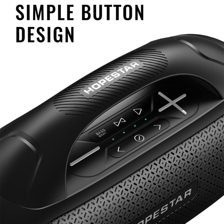 HOPESTAR A50 80W IPX6 Water-resistant Portable Bluetooth Speaker Outdoor Subwoofer(Black)