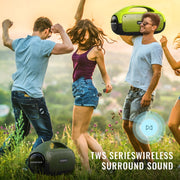 HOPESTAR A50 80W IPX6 Water-resistant Portable Bluetooth Speaker Outdoor Subwoofer(Grass Green)