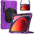 For Samsung Galaxy Tab S9 / S8 / S7 Silicone Hybrid PC Tablet Case with Holder & Shoulder Strap(Purple) - Other Galaxy Tab PC by PMC Jewellery | Online Shopping South Africa | PMC Jewellery | Buy Now Pay Later Mobicred