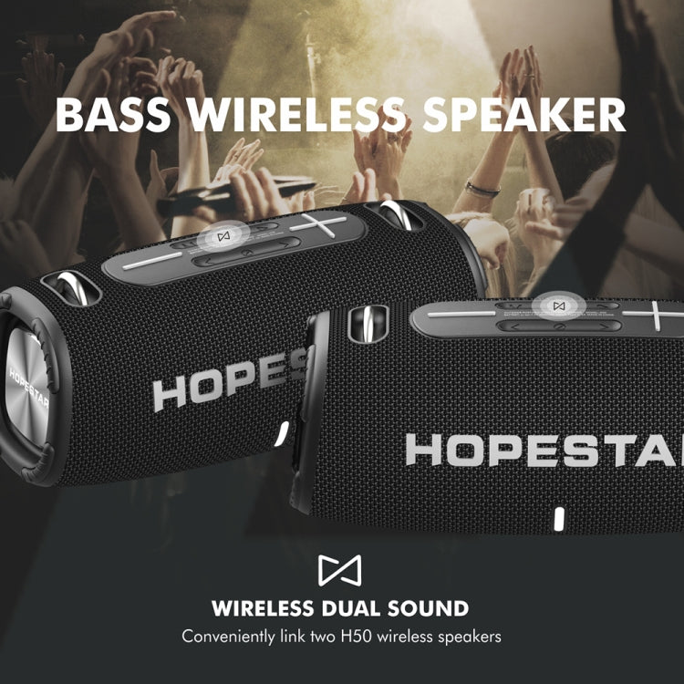 HOPESTAR H50 lPX6 Water-resistant Portable Wireless Bluetooth Speaker(Black)