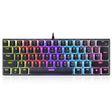 HXSJ L700 Wired RGB Mechanical Keyboard 61 Pudding Key Caps(Black) - free shipping - PMC TechLife - Order now!