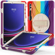For Samsung Galaxy Tab S9+ / S8+ Rotary Handle Grab TPU + PC Tablet Case(Colorful Red) - Galaxy Tab S9+ Cases by PMC Jewellery | Online Shopping South Africa | PMC Jewellery | Buy Now Pay Later Mobicred