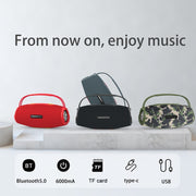 HOPESTAR H51 IPX6 Water-resistant Outdoor Portable Wireless Bluetooth Speaker(Red)