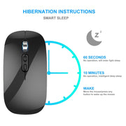 HXSJ M103 1600DPI 2.4GHz Wireless Rechargeable Mouse(Grey)