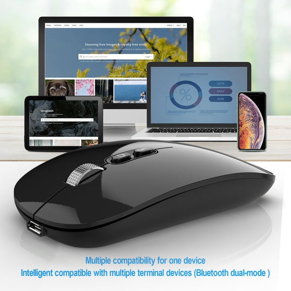 HXSJ M103 1600DPI 2.4GHz Wireless Rechargeable Mouse(Grey)
