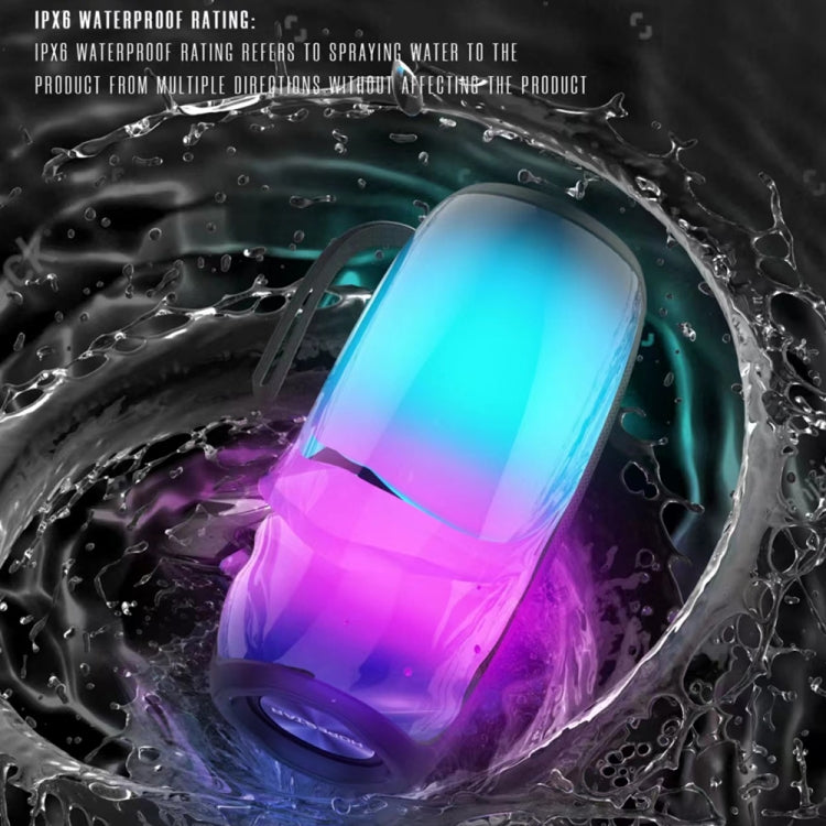 HOPESTAR P40 Pro IPX6 Water-resistant RGB Light Wireless Bluetooth Speaker(Black)