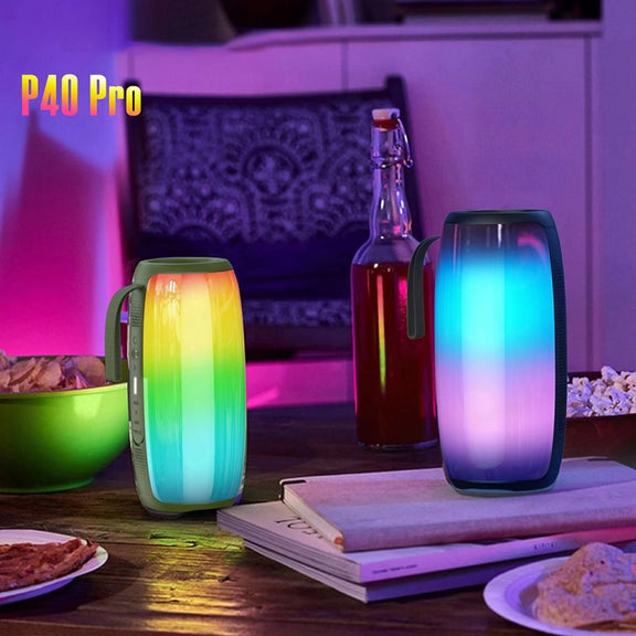 HOPESTAR P40 Pro IPX6 Water-resistant RGB Light Wireless Bluetooth Speaker(Army Green)