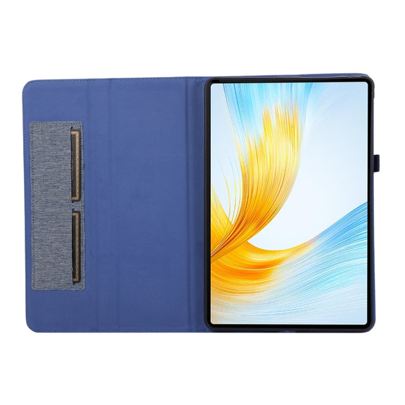 For Honor MagicPad 13 Cloth Texture Horizontal Flip PU + TPU Tablet Case(Deep Blue)
