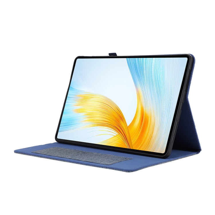 For Honor MagicPad 13 Cloth Texture Horizontal Flip PU + TPU Tablet Case(Deep Blue)