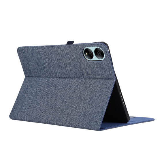 For Honor MagicPad 13 Cloth Texture Horizontal Flip PU + TPU Tablet Case(Deep Blue)
