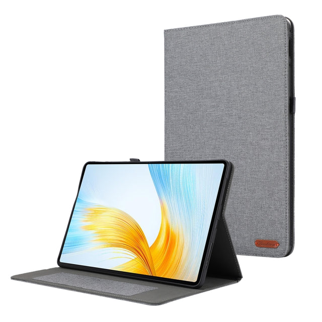 For Honor MagicPad 13 Cloth Texture Horizontal Flip PU + TPU Tablet Case(Gray)