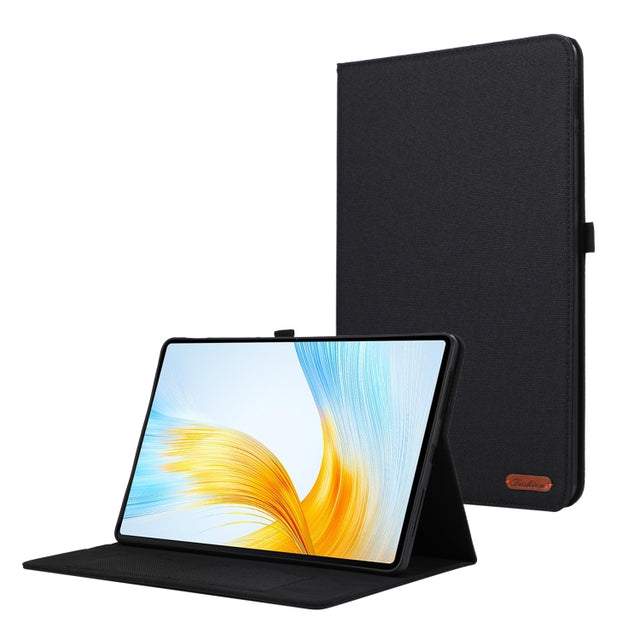 For Honor MagicPad 13 Fabric Texture Horizontal Flip Leather Tablet Case(Black)