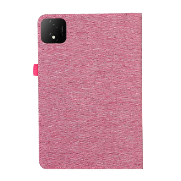 For Honor Pad GT Pro Cloth Texture Horizontal Flip PU + TPU Tablet Case(Rose Red)
