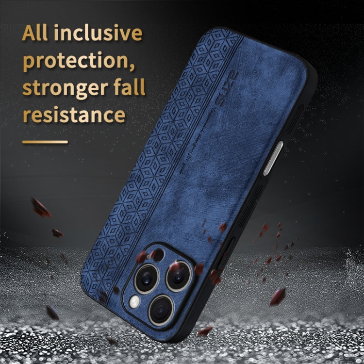 For iPhone 16 Pro Max AZNS 3D Embossed Skin Feel Phone Case(Black)