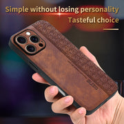 For iPhone 16 Pro Max AZNS 3D Embossed Skin Feel Phone Case(Brown)