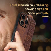 For iPhone 16 Pro AZNS 3D Embossed Skin Feel Phone Case(Black)