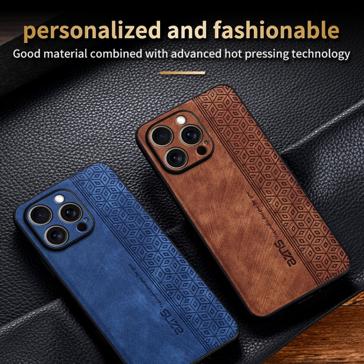 For iPhone 16 Pro AZNS 3D Embossed Skin Feel Phone Case(Sapphire Blue)