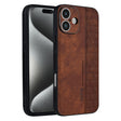 For iPhone 16 AZNS 3D Embossed Skin Feel Phone Case(Brown) - iPhone 16 Cases by AZNS | Online Shopping South Africa | PMC TechLife | Buy Now Pay Later Mobicred