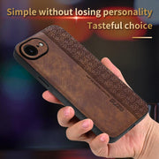 For iPhone 16e AZNS 3D Embossed Skin Feel Phone Case(Black)