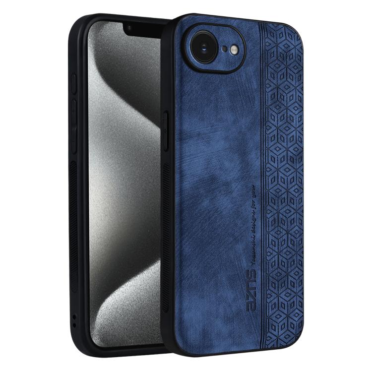 For iPhone 16e AZNS 3D Embossed Skin Feel Phone Case(Sapphire Blue)