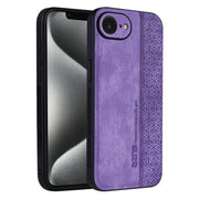 For iPhone 16e AZNS 3D Embossed Skin Feel Phone Case(Purple)