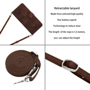 For Samsung Galaxy M33 Dream Triangle Leather Phone Case with Long Lanyard(Brown)