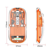 HXSJ T900 Transparent Magnet Three-mode Wireless Gaming Mouse(Bean Green)