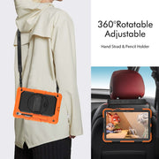 For Samsung Galaxy Tab S9 / S8 / S7 Silicone + PC Tablet Case(Orange+Black)