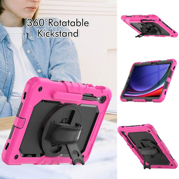 For Samsung Galaxy Tab S9 / S8 / S7 Silicone + PC Tablet Case(Orange+Black)