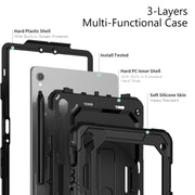 For Samsung Galaxy Tab S9 / S8 / S7 Silicone + PC Tablet Case(Black)