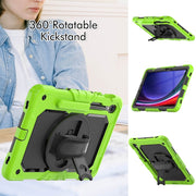 For Samsung Galaxy Tab S9 / S8 / S7 Silicone + PC Tablet Case(Yellow Green+Black)