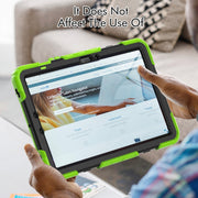 For Samsung Galaxy Tab S9 / S8 / S7 Silicone + PC Tablet Case(Yellow Green+Black)