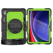 For Samsung Galaxy Tab S8 / S7 Silicone Hybrid PC Tablet Protective Case(Black+Yellow Green)