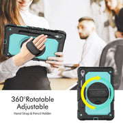 For Samsung Galaxy Tab S9 / S8 / S7 Silicone + PC Tablet Case(Black+Light Blue)