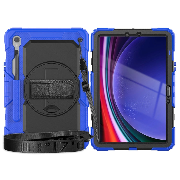 For Samsung Galaxy Tab S8 / S7 Silicone Hybrid PC Tablet Protective Case(Dark Blue+Black)