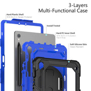 For Samsung Galaxy Tab S9 / S8 / S7 Silicone + PC Tablet Case(Black+Dark Blue)
