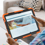 For Samsung Galaxy Tab S10+ / S9+ / S9 FE+ Silicone + PC Tablet Case(Orange+Black)