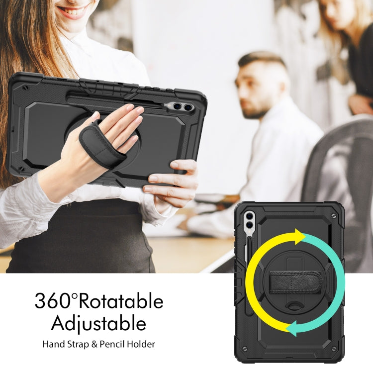 For Samsung Galaxy Tab S10+ / S9+ / S9 FE+ Silicone + PC Tablet Case(Black)