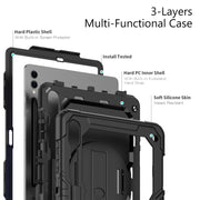 For Samsung Galaxy Tab S10+ / S9+ / S9 FE+ Silicone + PC Tablet Case(Black)