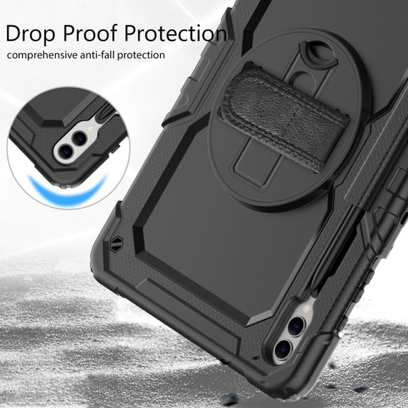 For Samsung Galaxy Tab S10+ / S9+ / S9 FE+ Silicone + PC Tablet Case(Black)