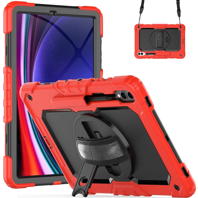 For Samsung Galaxy Tab S10+ / S9+ / S9 FE+ Silicone + PC Tablet Case(Red+Black)