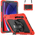 For Samsung Galaxy Tab S10+ / S9+ / S9 FE+ Silicone + PC Tablet Case(Red+Black) - Galaxy Tab S9+ Cases by PMC Jewellery | Online Shopping South Africa | PMC Jewellery | Buy Now Pay Later Mobicred